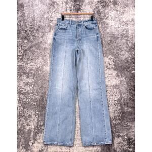 Banana Republic Jeans 30 Long Womens Pintuck High Rise Relax Straight Denim